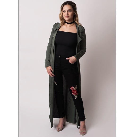 SALE!! Slinky Maxi Duster Jacket - Picture 1 of 6